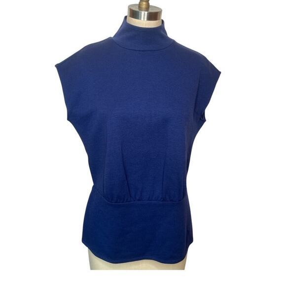 Worth Royal Blue Wool Knit Sleeveless Top - Size 12 - Picture 1 of 4